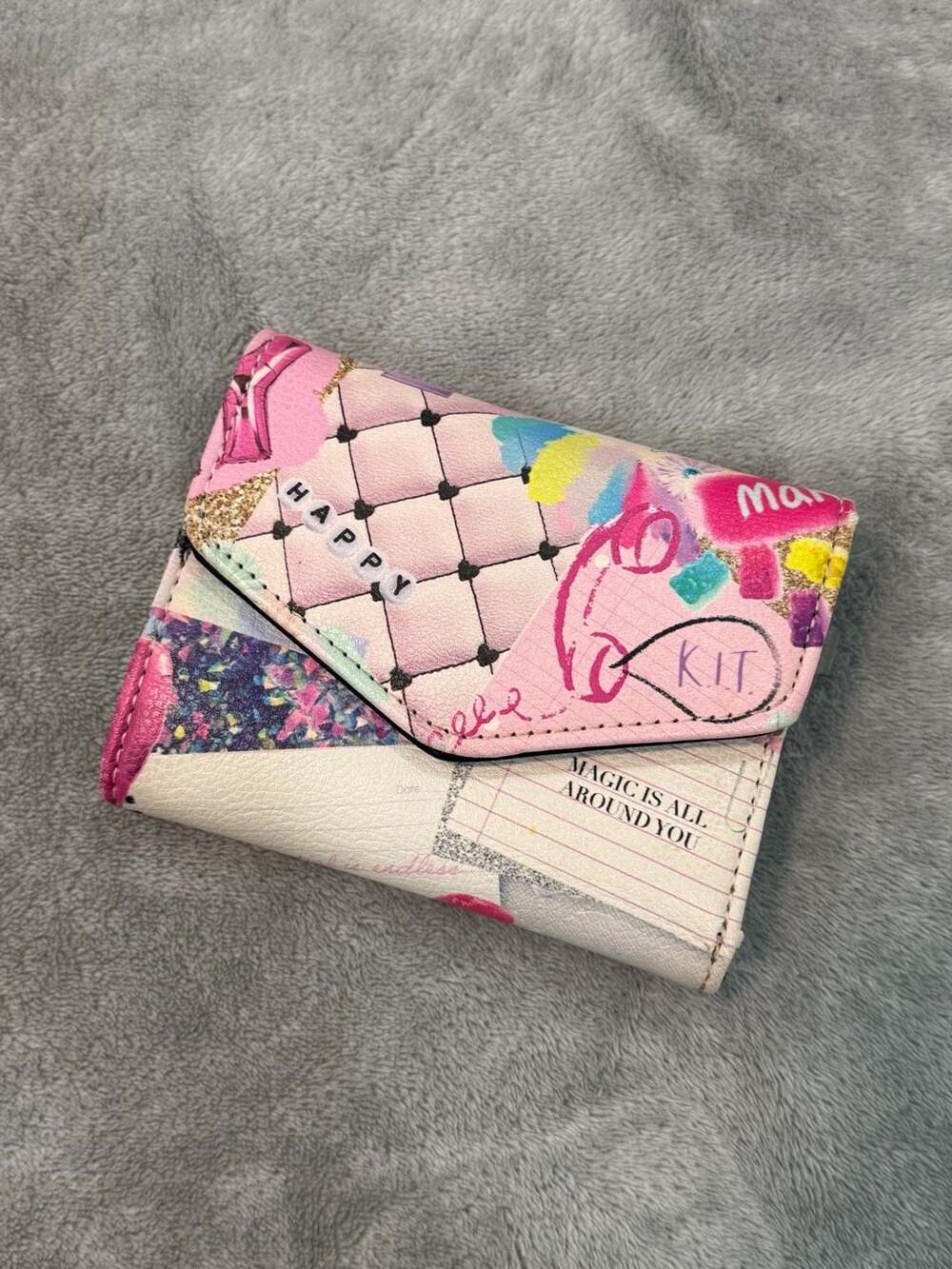 Luv Betsey Multi-Color Graphic Print Tri-Fold Wallet